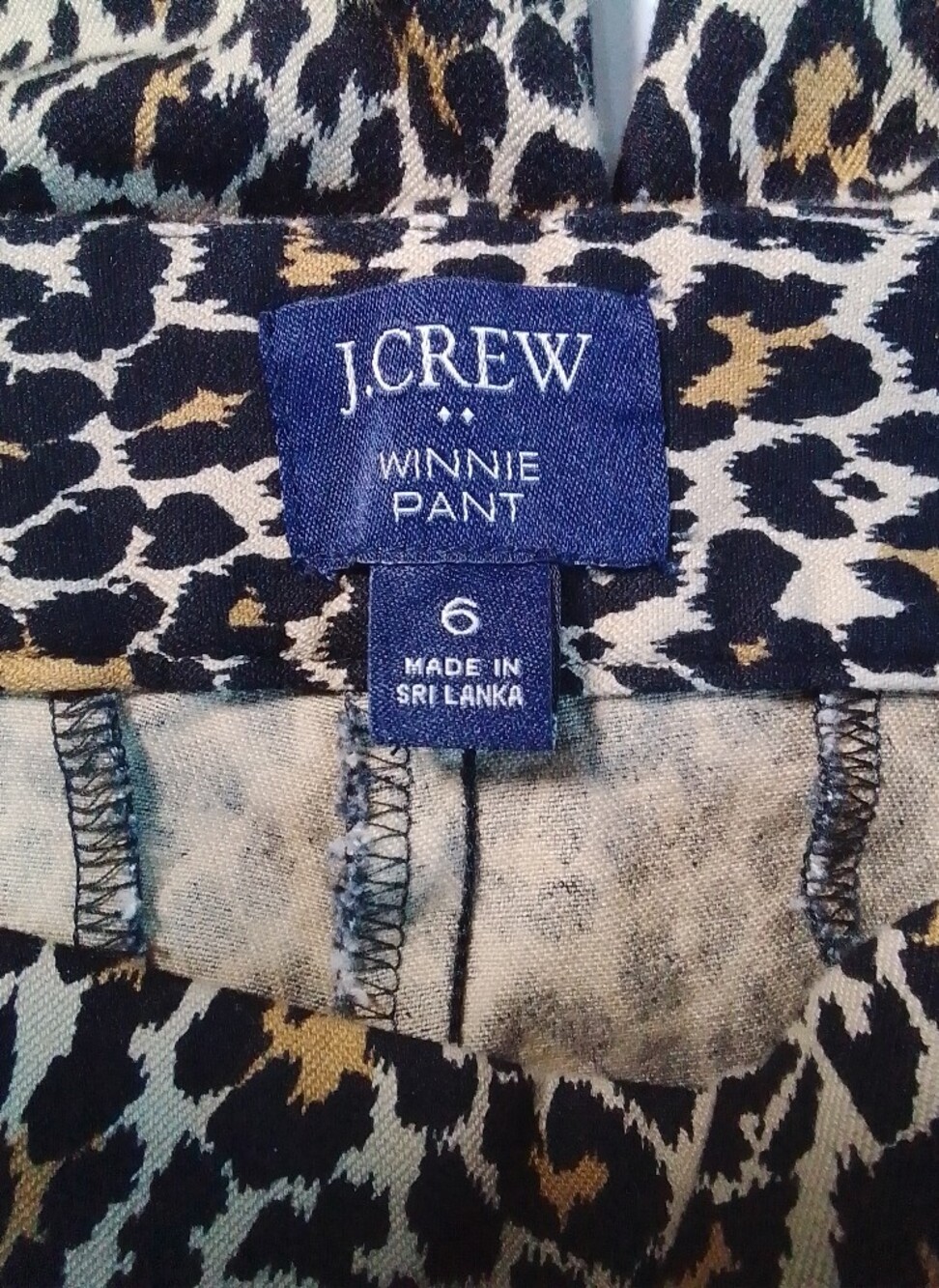 J.Crew Winnie Pants Womens 6 Leopard Animal Print Stretch Skinny Ankle Fall Glam - Picture 5 of 8